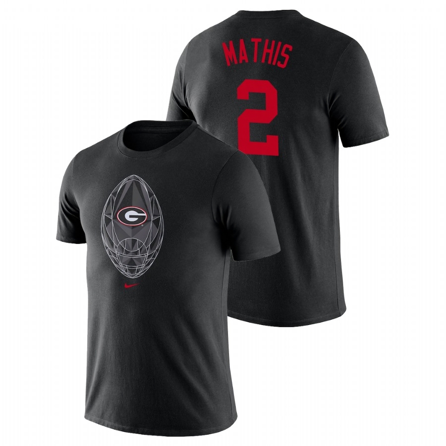 Georgia Bulldogs Men's NCAA D'Wan Mathis #2 Black Icon Legend College Football T-Shirt LAS1349JO